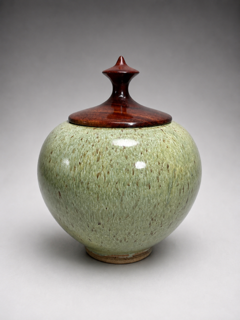 Jar with turned wood (Bloodwood) cover